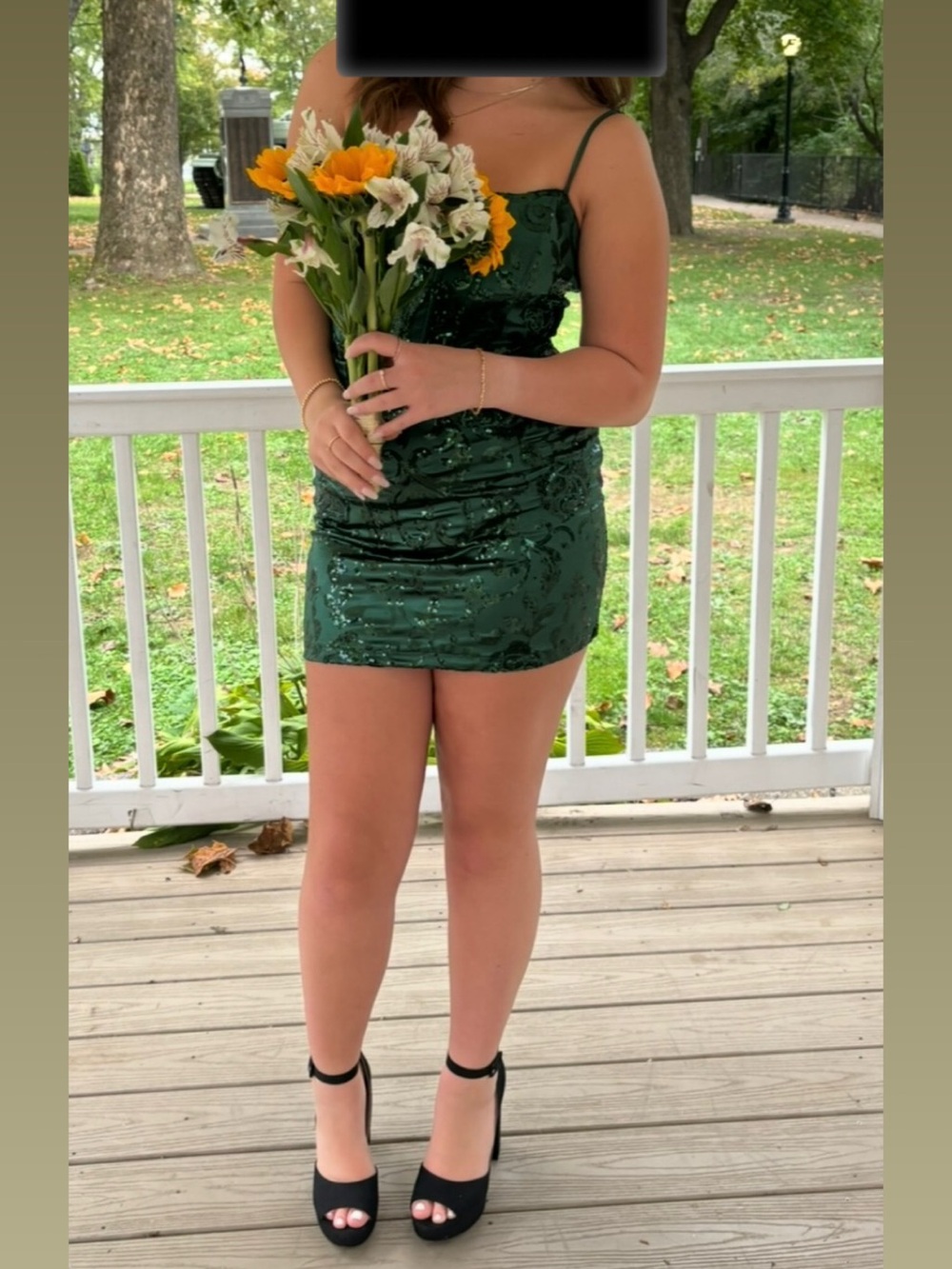 Green Sequin Mini Dress with Spaghetti Straps
